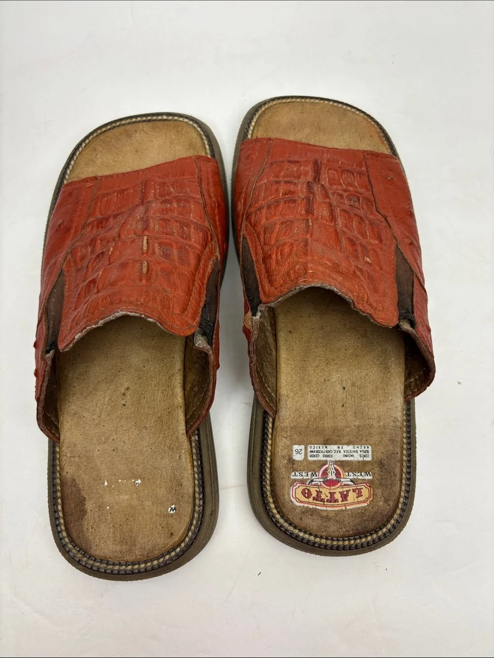 Latto Men's Leather Slide Sandals, SZ 8, box 23